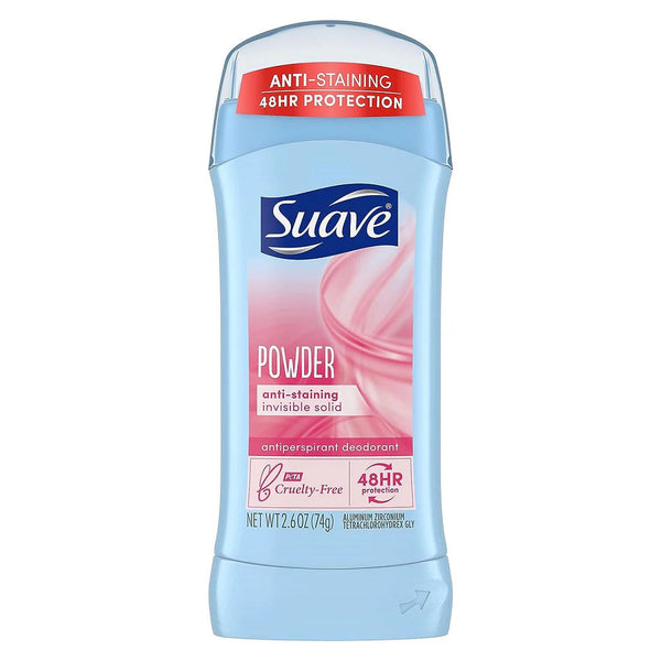 SUAVE SOLID DEODORANT POWDER 2.6oz PK6 / UOM C12