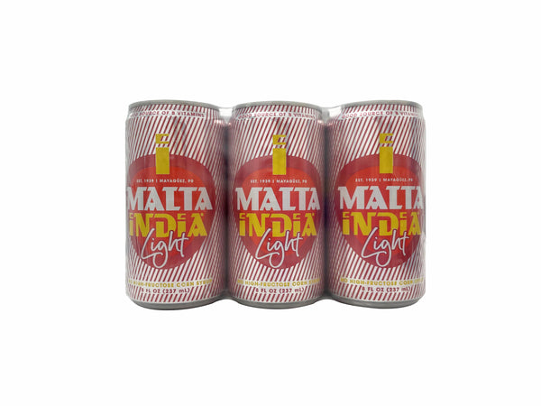 Malta India Can Light 8oz sixpack CS4