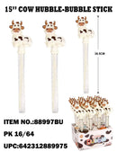 TOYS 15" COW HUBBLE-BUBBLE STICK  DISPLAY 16CT  /  UOM DSP