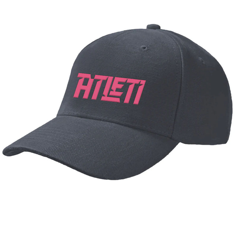 Gorra Gris Atlético de Madrid con "Atleti" en Rosa