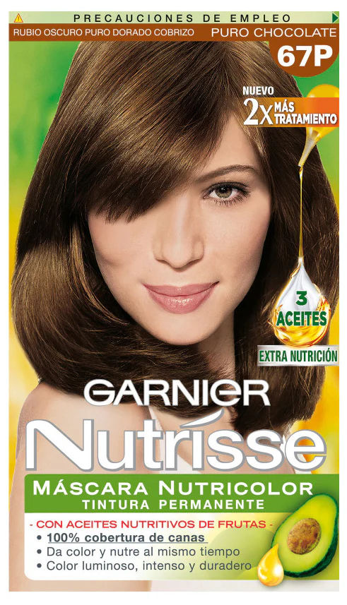 NUTRISSE TINTE 67P CHOCOLATE PURO RUBIO OSCURO DORADO COBRIZO PK6  /  UOM C12