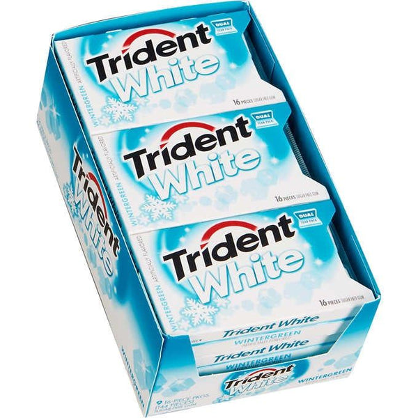 TRIDENT WHITE DUAL TEAR PACK  WINTERGREEN 16 CT DISPLAY  /  UOM DSP