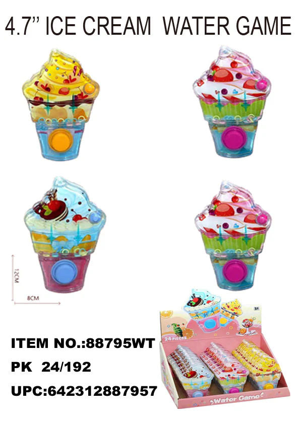 TOYS ICE CREAM STYLE WATER GAME?DISPLAY 24CT  /  UOM DSP