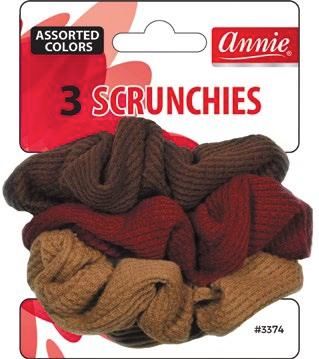 ANNIE SCRUNCHES 3CT ASST COLOR CS12  /  UOM M432