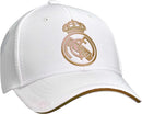 Gorra Real Madrid Adulto Blanco - Escudo en Oro