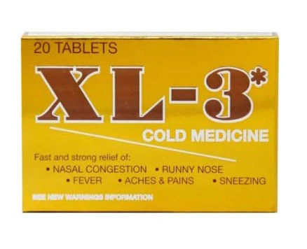 XL-3 COLD MEDICINE 20-CT PK3  /  UOM C24