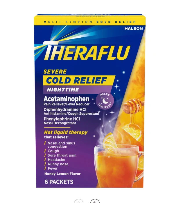 THERAFLU SEVERE COLD& COUGH NIGHTIME 6 S PK3  /  UOM C12