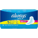 ALWAYS MAXI REGULAR WINGS 10CT PK6  /  UOM C12