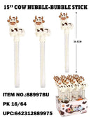 TOYS 15" COW HUBBLE-BUBBLE STICK  DISPLAY 16CT  /  UOM DSP