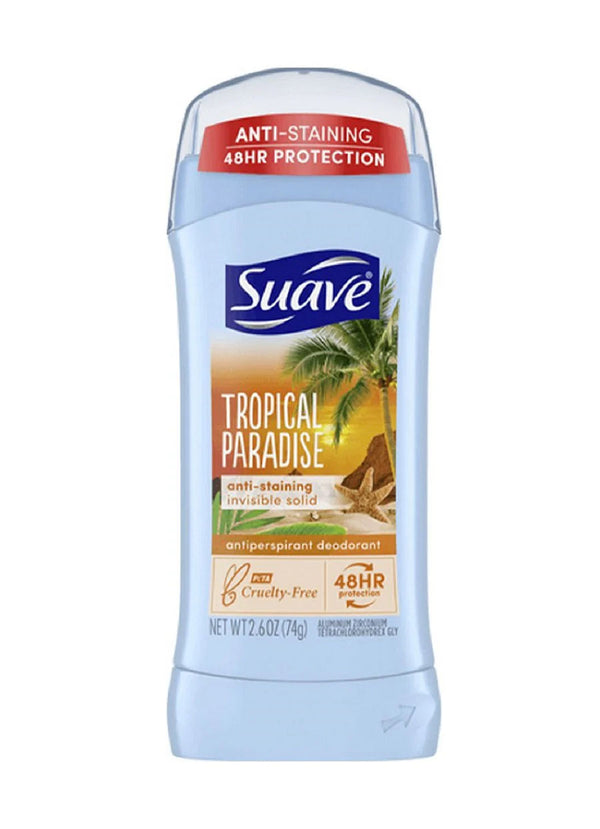 SUAVE SOLID DEODORANT TROPICAL PARADISE 2.6oz PK6 / UOM C12