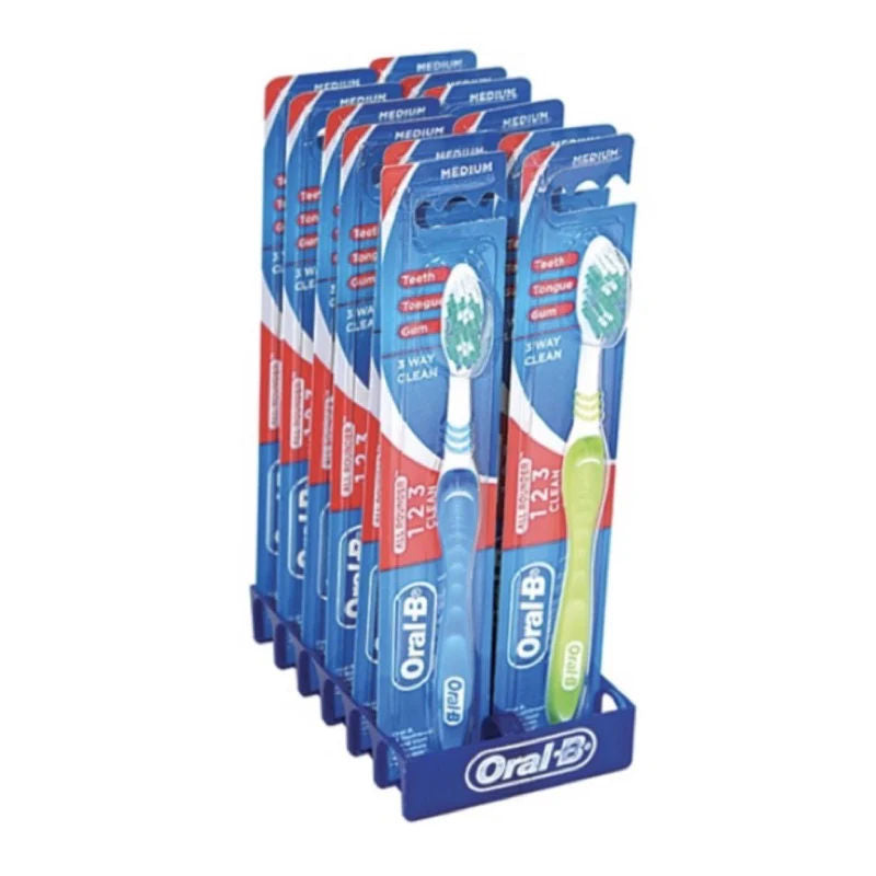 ORAL-B TOOTHBRUSH ALL ROUNDER MEDIUM DISPLAY 12CT