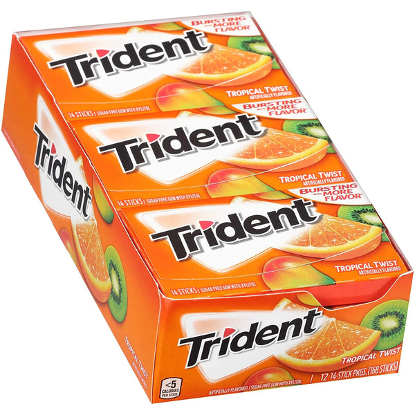 TRIDENT VALUE PACK 14 S TROPICAL TWIST DISPLAY  /  UOM DSP