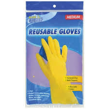 RUBBER GLOVES LARGE PK6  /  UOM C12