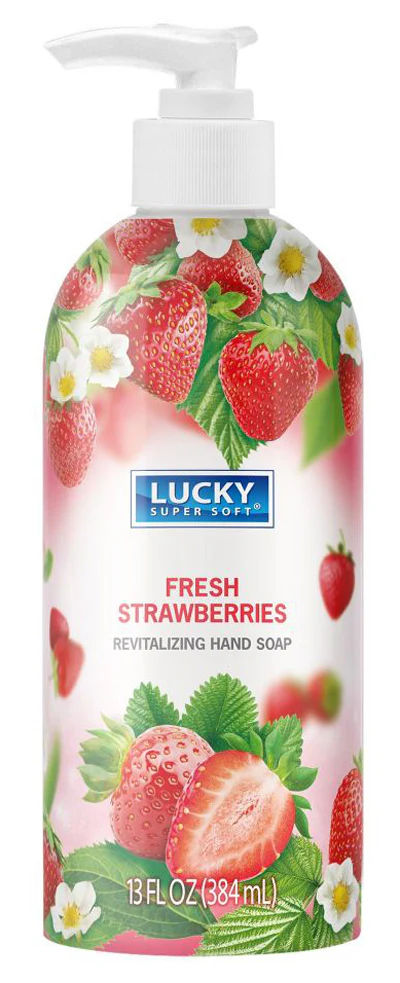 LUCKY HAND LIQUIDSOAP FRESH STRAWBERRIES 14OZ PK6  /  UOM C12