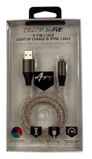 4FT COLOR WAVE LIGHT UP LIGHTNING  DATA CABLE