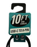 10FT Braided USB-C to LIGHTNING  DATA CABLE
