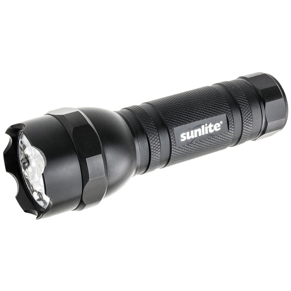 Tactical Flashlight with 4-Modes, Flashlight, Strobe, Green Light, Red Laser, Water Resistant (12 Pack)