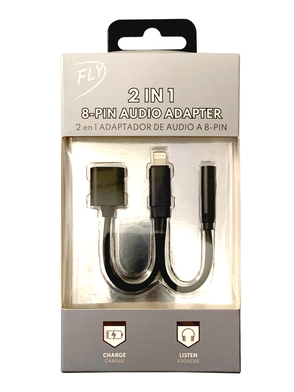 8 PIN AUDIO CHARGE & LISTEN ADAPTER (12 Pack)