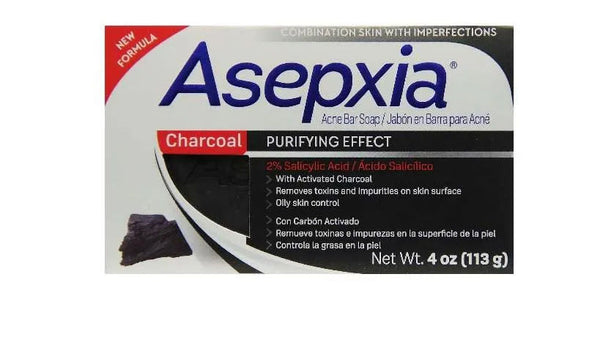 ASEPXIA CLEANSING BAR CHARCOAL 4OZ PK5
