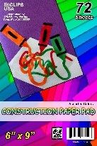 Construction Paper Pad, 6x9, 72 Sheets (48 Pack)