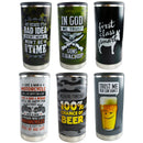METAL SLIM 24OZ CAN COOLER 6 PIECES PER DISPLAY