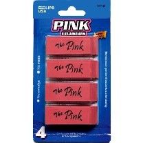 Pink Erasers (48 Pack)